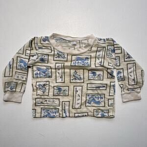 Vtg 60s 70s SEARS Roebuck Kids Outdoor Hunting Fishing Long Sleeve Shirt Boys 6